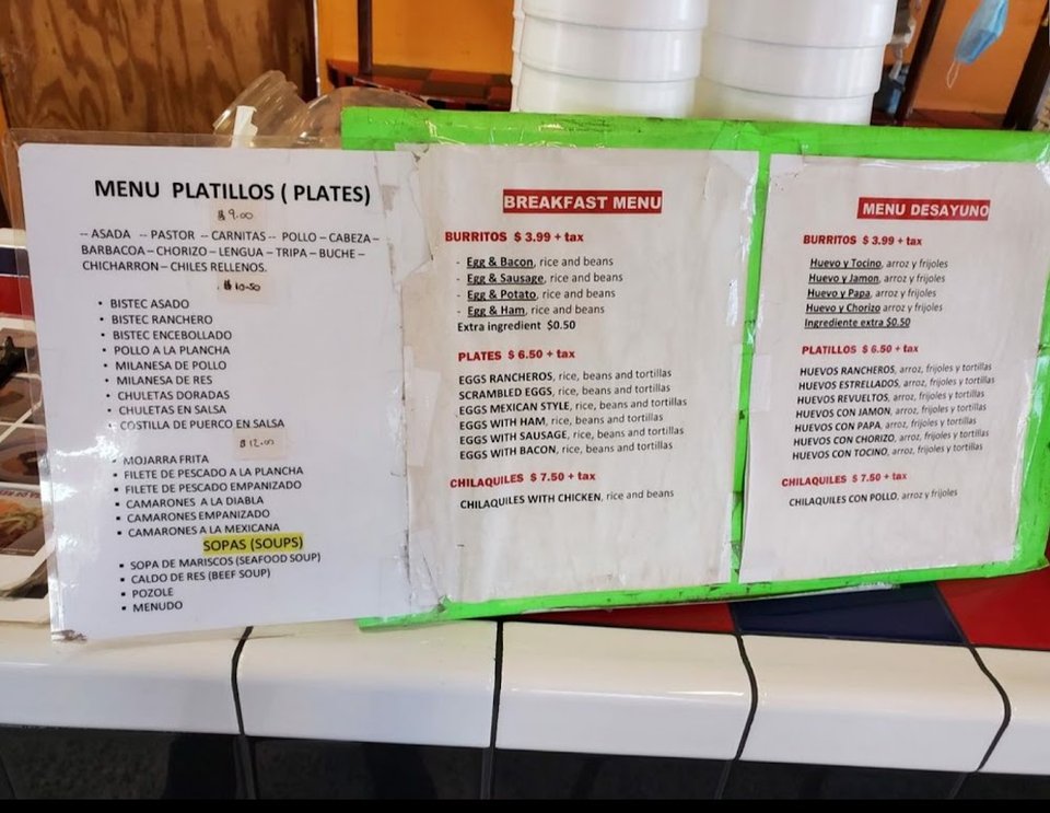Mexican dishes arranged on plates for a restaurant menu.